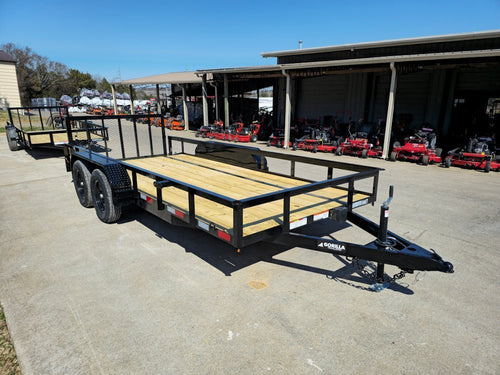 6’4" x 16 Utility Trailer Double Axle Dovetail With Gate Powder Coated (2) 3500lb Axles