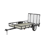 Carry-On Trailer 5-ft x 8-ft Treated Lumber Utility Trailer with Ramp Gate