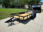 6’4" x 14 Utility Trailer Powder Coated Dovetail (2) 3500 Axles 7k GVWR