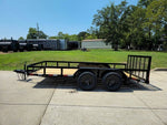 6’4" x 14 Utility Trailer Powder Coated Dovetail (2) 3500 Axles 7k GVWR