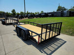 6’4" x 14 Utility Trailer Powder Coated Dovetail (2) 3500 Axles 7k GVWR