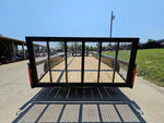 6’4" x 14 Utility Trailer Powder Coated Dovetail (2) 3500 Axles 7k GVWR