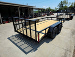 6’4" x 14 Utility Trailer Powder Coated Dovetail (2) 3500 Axles 7k GVWR