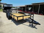 6’4" x 14 Utility Trailer Powder Coated Dovetail (2) 3500 Axles 7k GVWR