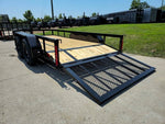 6’4" x 14 Utility Trailer Powder Coated Dovetail (2) 3500 Axles 7k GVWR
