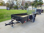 5′ X 10′ Utility Trailer Straight Deck 18" Sides Tall Gate