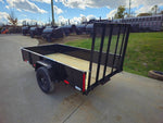 5′ X 10′ Utility Trailer Straight Deck 18" Sides Tall Gate