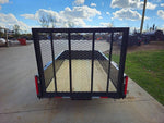 5′ X 10′ Utility Trailer Straight Deck 18" Sides Tall Gate
