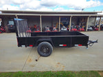 5′ X 10′ Utility Trailer Straight Deck 18" Sides Tall Gate