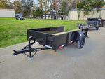 5′ X 10′ Utility Trailer Straight Deck 18" Sides Tall Gate