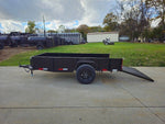 5′ X 10′ Utility Trailer Straight Deck 18" Sides Tall Gate