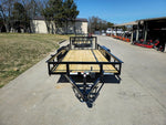 6’4" x 16 Utility Trailer Double Axle Dovetail With Gate Powder Coated (2) 3500lb Axles