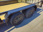 6’4" x 16 Utility Trailer Double Axle Dovetail With Gate Powder Coated (2) 3500lb Axles