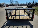 6’4" x 16 Utility Trailer Double Axle Dovetail With Gate Powder Coated (2) 3500lb Axles