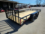 6’4" x 16 Utility Trailer Double Axle Dovetail With Gate Powder Coated (2) 3500lb Axles