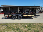 6’4" x 16 Utility Trailer Double Axle Dovetail With Gate Powder Coated (2) 3500lb Axles