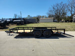 6’4" x 16 Utility Trailer Double Axle Dovetail With Gate Powder Coated (2) 3500lb Axles