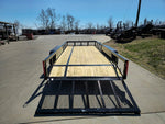6’4" x 16 Utility Trailer Double Axle Dovetail With Gate Powder Coated (2) 3500lb Axles