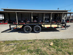 6’4" x 16 Utility Trailer Double Axle Dovetail With Gate Powder Coated (2) 3500lb Axles