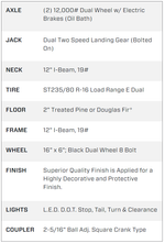 Big Tex 25GN 40′ Heavy-Duty Gooseneck Trailer – Tandem Dual Axle, Black Steel Deck