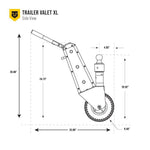 Trailer Valet 10000-lb Capacity Side Wind Trailer Jack TVXL25