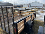 7×10 Heavy-Duty Utility Trailer – Single Axle with Wood Floor & LED Lights
