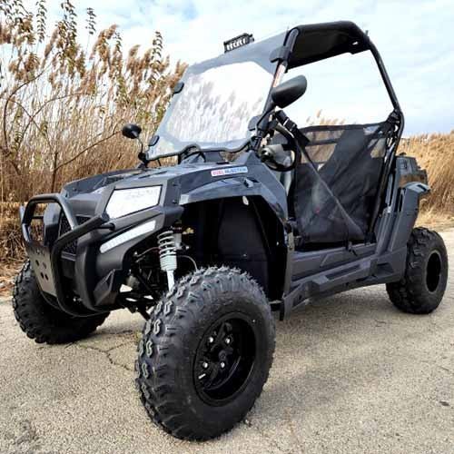 200cc Highlander UTV Fuel Injected Utility Gas Golf Cart Alternate Fully Loaded – YK200U – BLACK
