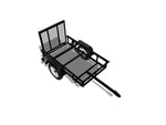 Carry-On Trailer 4-ft x 7-ft Steel Mesh Utility Trailer
