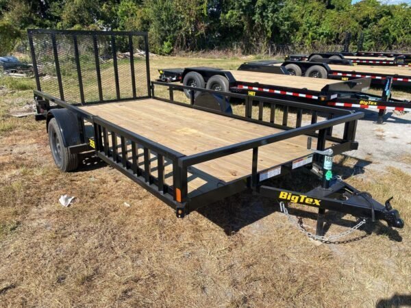 Big Tex 35SA-14BKRSX Single Axle ATV Trailer 83"x14′ Black
