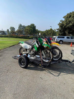 Stand, Store or Roll Ride-Up 3-Rail motorcycle Trailer