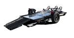 Stand, Store or Roll Ride-Up 3-Rail motorcycle Trailer