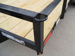 6’4" x 16 Utility Trailer Double Axle Dovetail With Gate Powder Coated (2) 3500lb Axles