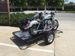 Stand, Store or Roll Ride-Up 3-Rail motorcycle Trailer